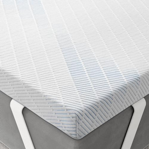 BedStory Gel Topper 120x200cm,10cm Höhe Matratzentopper aus Gel Memory Foam，H3&H4 Gel Schaum Bambus Topper mit atmungsaktivem Bezug für Wohnwagen Schlafsofa Boxspringbett von BedStory