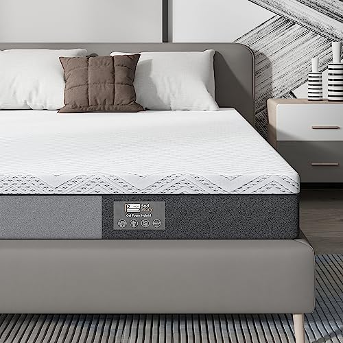 BedStory Matratze 140x200CM aus Bambus-Kohle-Gel-Schaum, Ergonomische 7-Zonen-Matratze mit abnehmbarem und waschbarem Bezug, optimale Unterstützung, hypoallergen, Komfort, Dicke 16CM von BedStory