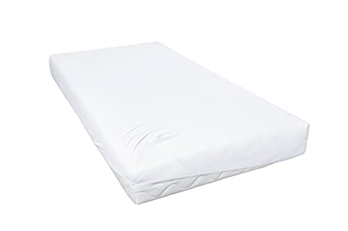 Beddress - Jersey-Spannbetttuch, Weiß, 140-160x200 cm, 100 % Baumwolle, OekoTex von Beddress