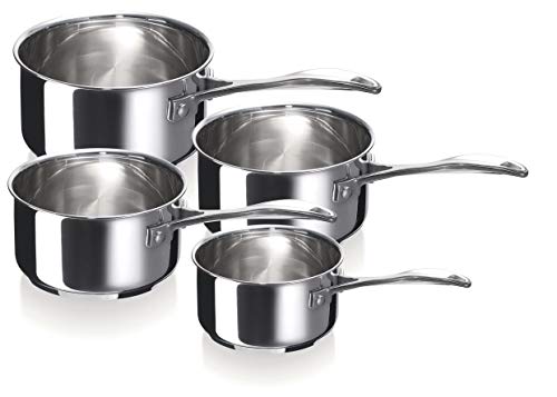 Beka Chef 4-teiliges Stielkasserollenset Set Töpfe, 18/8 Edelstahl, Silber, 14-20 cm, 4 von Beka