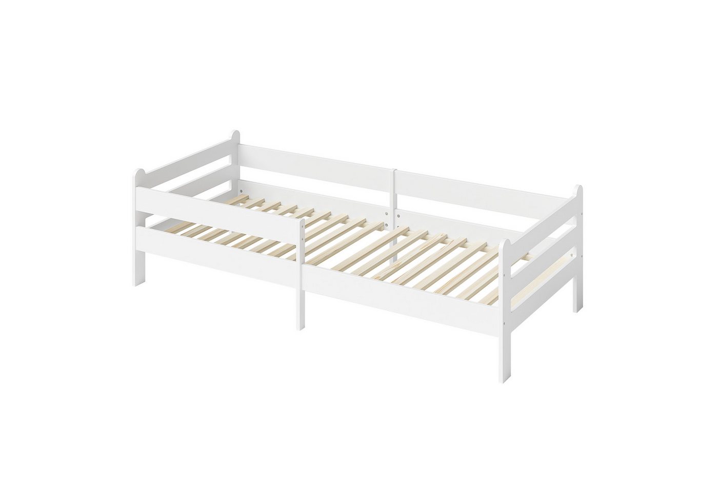 Bellabino Kinderbett Kuru (Einzelbett 90x200 cm in weiß), aus MDF von Bellabino