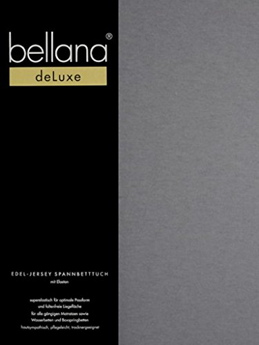 bellana® Deluxe Spannbetttuch für Wasserbetten und Boxspringbetten, 90-120 x 200-220 cm, grau von Bellana