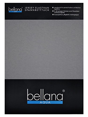bellana® Aqua Jersey Multifunktions-Spannbettlaken für Wasserbetten in Normal- und Übergrößen, 90-100-120x200-220 cm in grau von Bellana