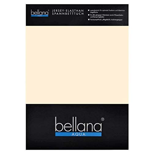 bellana® Aqua Jersey Multifunktions-Spannbettlaken für Wasserbetten in Normal- und Übergrößen, 180-200x200-220 cm in Creme von Bellana