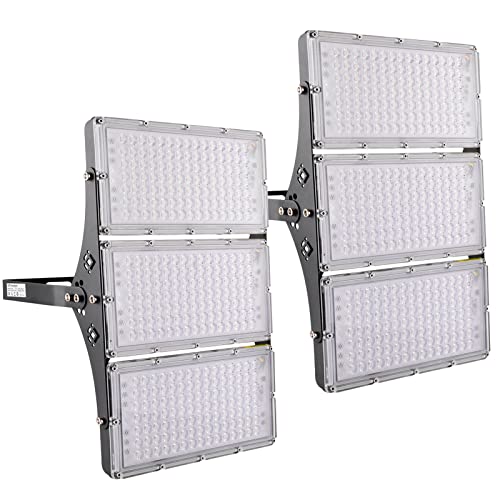 Bellanny LED Strahler 300W 30000LM LED Scheinwerfer, 3000K Warmweiß LED Fluter Aussen - IP65 Wasserdicht Wandleuchten Flutlichter Außenstrahler für Garten Garage Hinterhof Werkstatt Sportplatz,2Pack von Bellanny