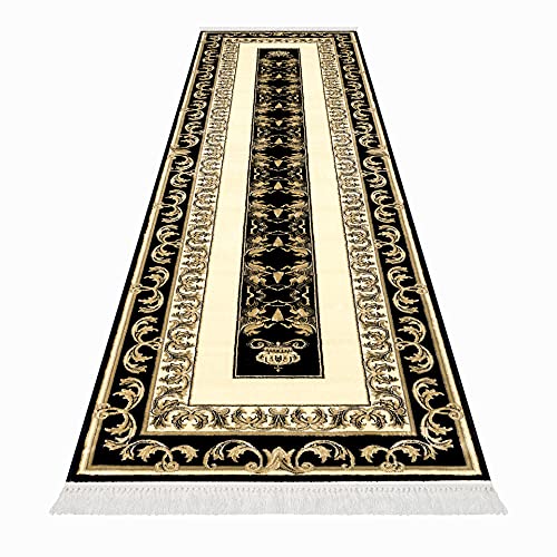 Belle Arti Premium Mäander Pegasus Teppich aus 100% Viskose im Meander Design Carpet in verschiedenen größen 649 (80 x 300 cm, Rechteckig) von Belle Arti