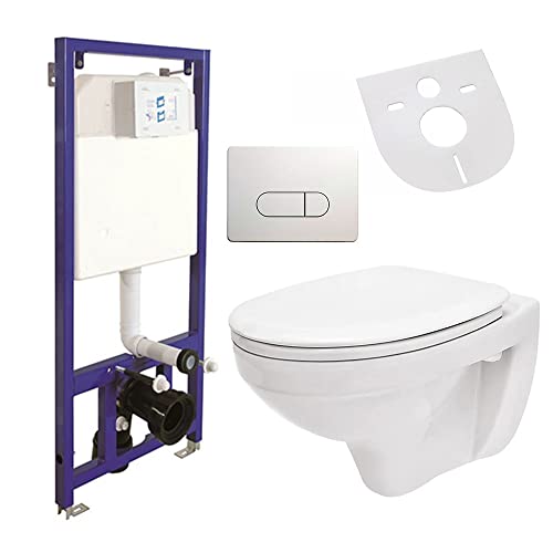 Belvit WC-Vorwandelement Wand WC SET WC-Sitz Soft Close Komplettset Spülkasten NEU OVP, Keramik von Belvit