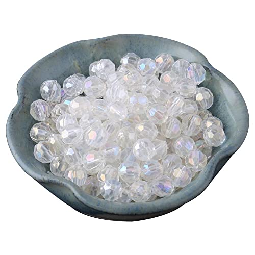 Bemvp 8 Mm Facettierte Kristall -acrylperlen 2000pcs Glitter Lose Spacer Perlen Für DIY -schmuckzubehör Machen Accessoires von Bemvp
