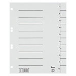 Bene 1 bis 10 Trennblätter DIN A4 Weiß 10-teilig Pappkarton 6 Löcher 97300WS 100 Stück von Bene