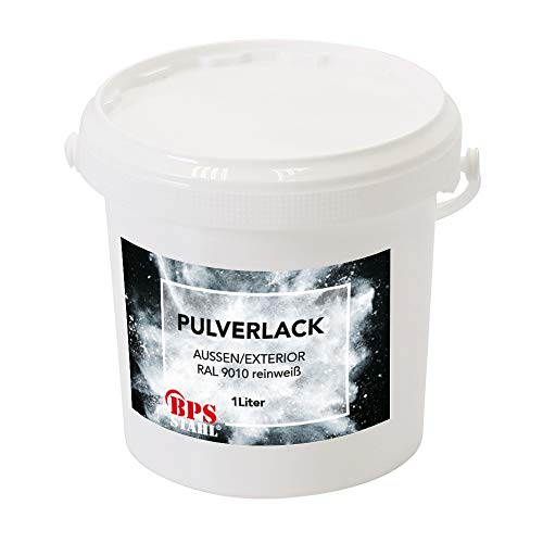 Pulverlack/Pulverbeschichtung 1 Liter Eimer (Reinweiß (RAL 9010)) von Bentatec