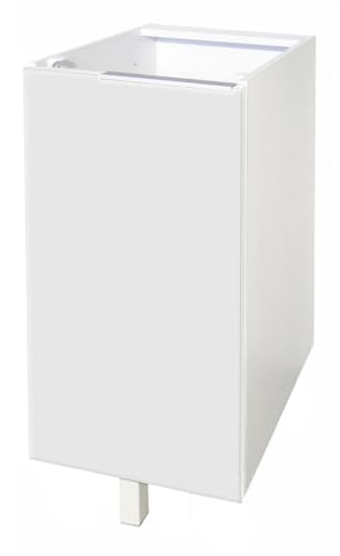 Berlioz Creations CP3BBM Unterschrank für Küche mit 1 Tür, in sehr mattem Weiß, 30 x 52 x 83 cm, 100 Prozent französische Herstellung von Berlioz Créations