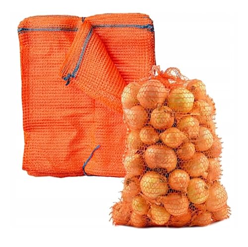Beste Angebote Raschelsäcke Netzsäcke Orange 50cm x 80cm Kartoffelsack Gemüsesack Zwiebelsack Sack (50) von Beste Angebote