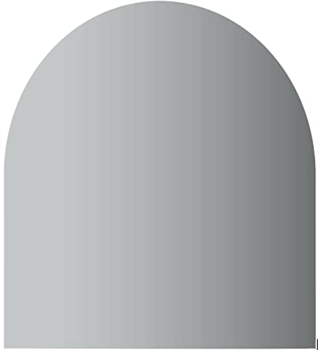 Kamin Edelstahl Funkenschutz Kaminplatte Ofen Bodenplatte 1.4301 (1100 mm x 1100 mm, Rundbogen) von Bestell_dein_blech