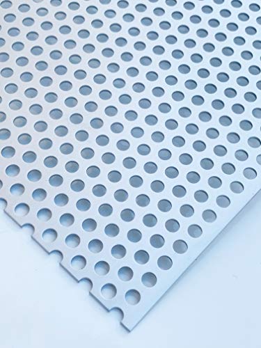 Lochblech Eloxiert E6/EV1 RV5-8 Aluminium 1,5mm Zuschnitt individuell auf Maß Silber Eloxiert (1000 mm x 250 mm) von Bestell_dein_blech