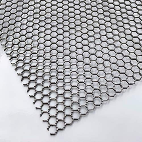 Design Lochblech Hexagonal STAHL (HV6-6,7) 1,5mm dick Zuschnitt individuell auf Maß, Basteln, Design, Architektur, Schnelle Liefereung NEU günstig (500 mm x 600 mm) von Bestell_dein_lochblech