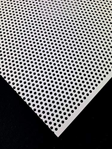 Stahl Verzinkt Lochbleche RV5-8 Farbig Weiß RAL 9016 Stahl 1,5 mm dick Bleche Zuschnitt nach Maß (500 mm x 350 mm) von Bestell_dein_lochblech
