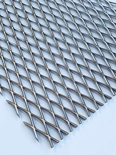 Streckgitter Edelstahl Gitter aus V2A 1,5mm dick MW 28 x 10 x 1,5 mm Drahtgitter Niro NEU (1000 mm x 150 mm) von Bestell_dein_lochblech