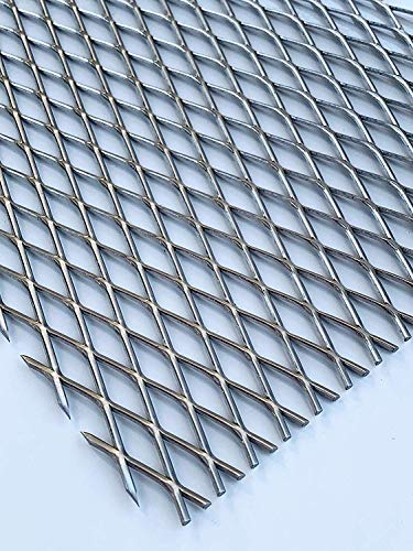 Streckgitter Edelstahl Gitter aus V2A 1,5mm dick MW 28 x 10 x 1,5 mm Drahtgitter Niro NEU (1000 mm x 200 mm) von Bestell_dein_lochblech