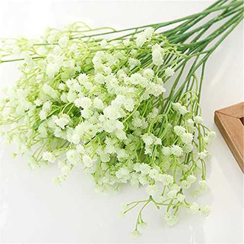 Bestenrose 6 Stück Hochzeits Dekoration Schleierkraut Künstlich Gypsophila Kunstblumen Perfekt für Zuhause Hochzeit Party Dekor Blumenstrauß (HellgrüN) von Bestenrose