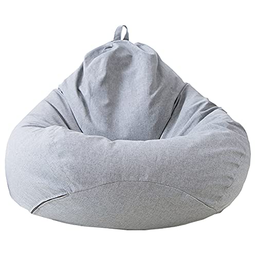 Bestenrose Sitzsack-Sesselbezug Sitzsack Stühle Couch Sofabezug Sitzsack Sofabezug Lounger Sofa Ohne Füllung für Kissen Plüschtiere Decken(80x90cm, Hellgrau) von Bestenrose