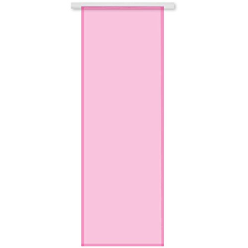 Bestgoodies Transparenter Flächenvorhang Voile 60x245 cm wahlweise mit und ohne Technik, Schlichte und stilvolle Fensterdekoration in vielen erhältlich (pink - neonpink/ohne Technik) von Bestgoodies