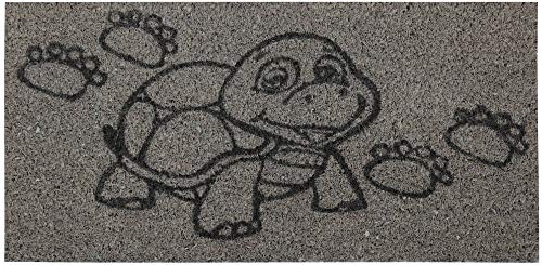 Bestgoodies graue Kokosfaser Fußmatte 25x50 cm (Schildkröte), weitere Motive erhältlich von Bestgoodies