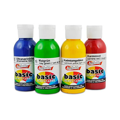 Besthobby Basic Acrylfarbe 100ml (18 Siena gebrannt) Leinwand Papier Holz Malfarbe Bastelmaterial von Besthobby