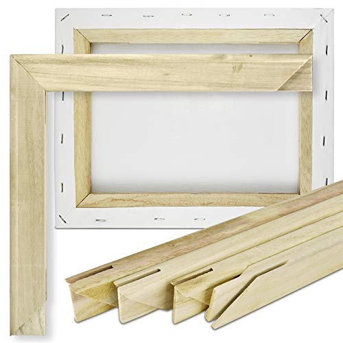 Besthobby Profi Keilrahmenleisten (2X 30cm) Holzleisten Bausatz Set zum selbst zusammenbauen ohne Leinwand von Besthobby