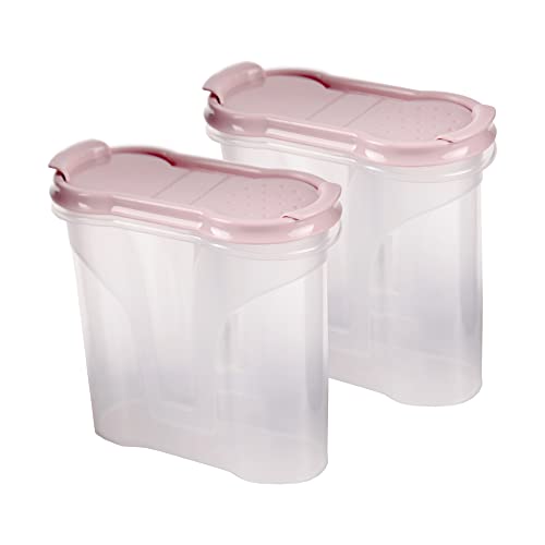 Bestlivings Gewürzdosen 300ml (2er Pack - Altrose) Aufbewahrungsboxen für Gewürze - Luftdichte Schüttdose aus BPA freien Kunststoff, Vorratsdose mit Deckel von Bestlivings