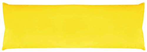 Bestlivings Seitenschläfer Kissenhülle Kissenfüllung Körperkissen, bequem und anschmiegsam in vielen erhältlich (ca. 40x120cm / gelb - Sonnengelb) von Bestlivings