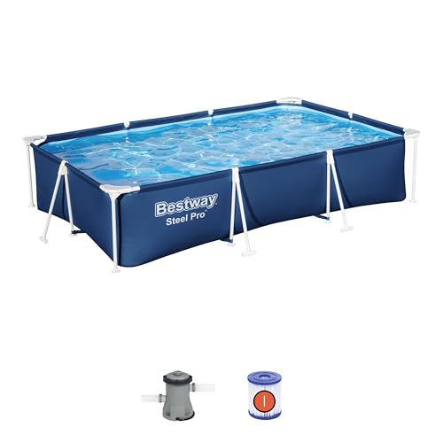 Bestway Steel Pro Pool-Set, rechteckig, 3,00 m x 2,01 m x 66 cm von Bestway