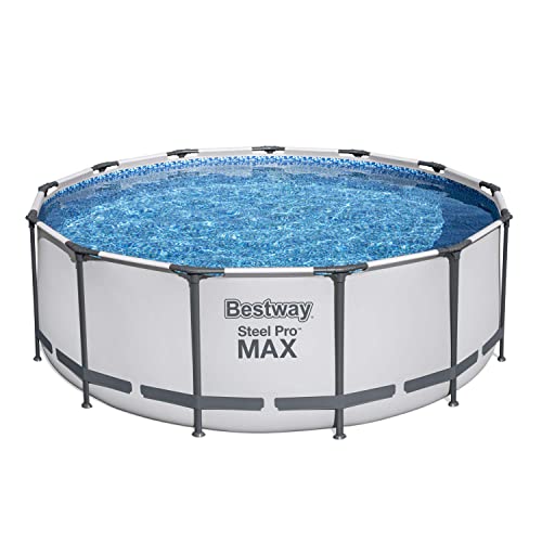 Bestway® Steel Pro MAX™ Ersatz Frame Pool ohne Zubehör Ø 396 x 122 cm, lichtgrau, rund von Bestway