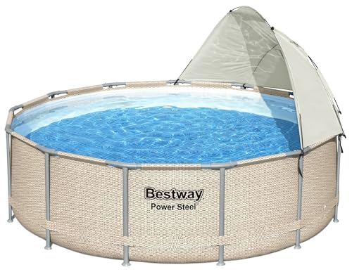 Flowclear Sonnenblende für Pool, rund, kompatibel mit 3,4-4,7 m runden Aufstellpools von Bestway