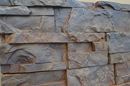 10 Stück Gießformen Schieferstruktur Beton Gips Formen Wandverblender #W02 von Betonex