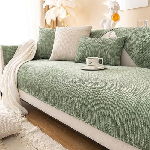 Bettschlange Sofabezug Ecksofa L Form Sofaschoner rutschfest Couch Cover L Shape Sofaschutz Sitzfläche Chenille Schonbezug Sofa Sofahusse Sofaüberwürfe Couchhusse for1 2 3 4 Sitzer,70x70cm von Bettschlange