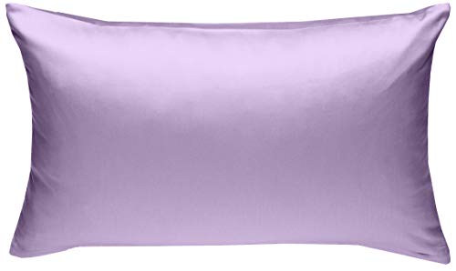 Mako-Satin Baumwollsatin Bettwäsche Uni einfarbig zum Kombinieren (Kissenbezug 60 cm x 80 cm, Flieder) von Bettwaesche-mit-Stil