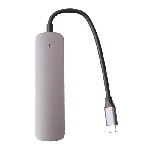 Bewinner 6-in-1-USB-C-Hub, 6-in-1-USB-C-Hub mit PD-Aufladung, PD-Aufladung, USB 2.0, USB 3.0, Speicherkarte, Speicherkarte, HDMI, 4K-Typ-C-Dockingstation für Verschiedene Geräte von Bewinner