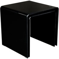 Glastisch 2tlg ausziehbar Wohnzimmer Esszimmer Küche Glas schwarz Tisch Beistelltisch BHP Alana B154076-4 von Bhp