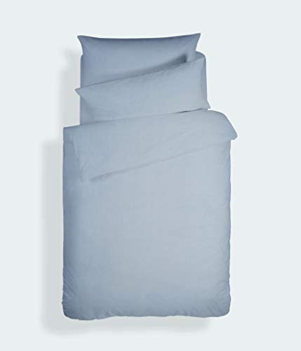 Bianca Plain Dyed Denim Bettwäsche-Set für 90 cm breite Betten, 100% Perkal-Baumwolle von Bianca