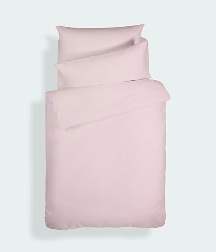 Bianca Plain Dyed Pink Bettwäsche-Set, 105 cm, 100% Perkal-Baumwolle von Bianca