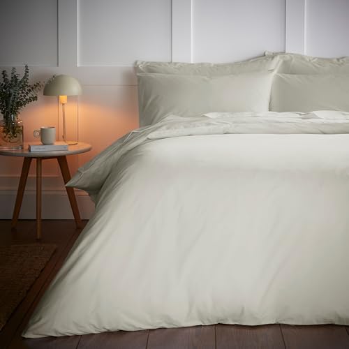 Bianca Tencel™ Lyocell Bettbezug-Set mit Kissenbezügen, Fadenzahl 200, für Super-Kingsize-Betten, temperaturregulierend, Natur von Bianca
