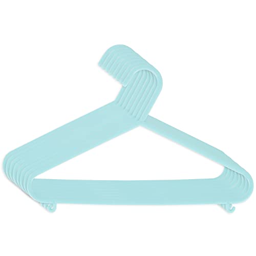 Bieco Kleiderbügel Kinder 8 St. Türkis | Länge ca. 30 cm | Baby Kleiderbügel | Kunststoff Kleiderbügel Kinder Baby | Baby Organiser Für Kleiderschrank | Kleiderbügel Baby | Baby Clothes Hangers von Bieco