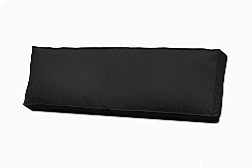 Bielik Palettenkissen 120 x 40 für Palettenmöbel | Wasserdicht Europaletten Sitzkissen Made in EU | Palettensofa kisse in Farbe: Schwarz von Bielik