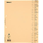Biella Register DIN A4 Übergröße Braun 26-teilig Pappkarton 2 Löcher 0464426.90 26 Blatt von Biella