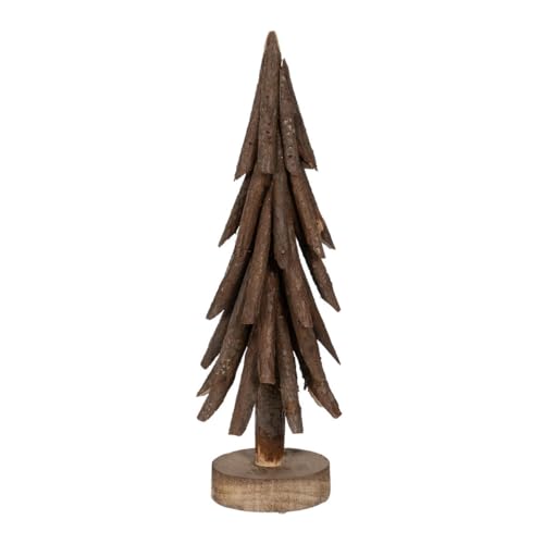 BigBuy Christmas Weihnachtsbaum Braun Paulonia Holz 21 x 21 x 60 cm von BigBuy Christmas