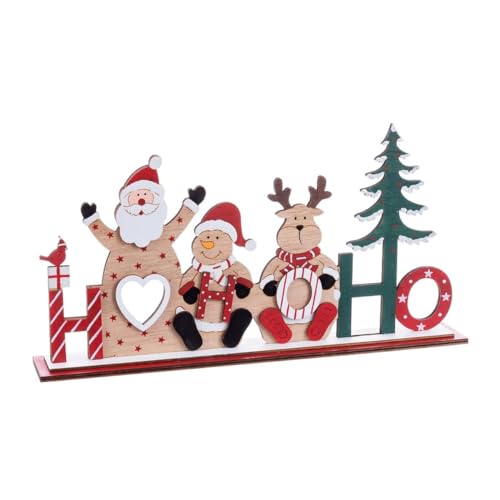 BigBuy Christmas Weihnachtsornament, Mehrfarbig, Holz, 33 x 5 x 18 cm von BigBuy Christmas