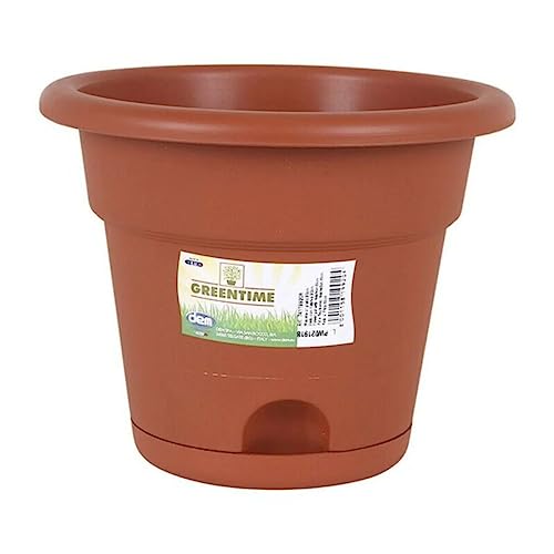 BigBuy Garden S2200391 Blumentopf mit Untersetzer, robust, Braun von BigBuy Garden