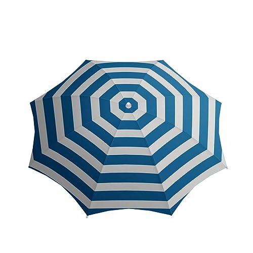 BigBuy Garden Sonnenschirm, gestreift, Weiß/Blau, Ø 220 cm, bunt, Estándar, Bohemien von BigBuy Garden