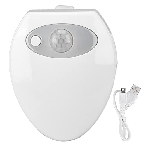 BigKing Toilettenlicht, Toilettenlicht Automatischer Farbwechsel Smart Sensor Dual LED Keramik Textur Toilettenschüssel Licht von BigKing