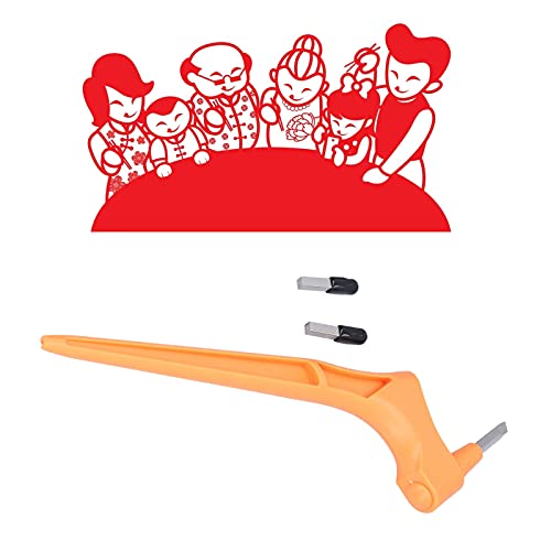 Craft Schneidewerkzeug, Craft Schneidewerkzeug 360 Grad rotierendes Schnitzmesser Cutter Set Kit für DIY Handarbeit(Orange) von BigKing